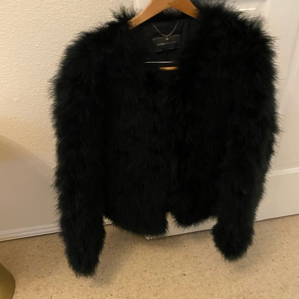 COPY - BCBG Maxazria black feather Jacket